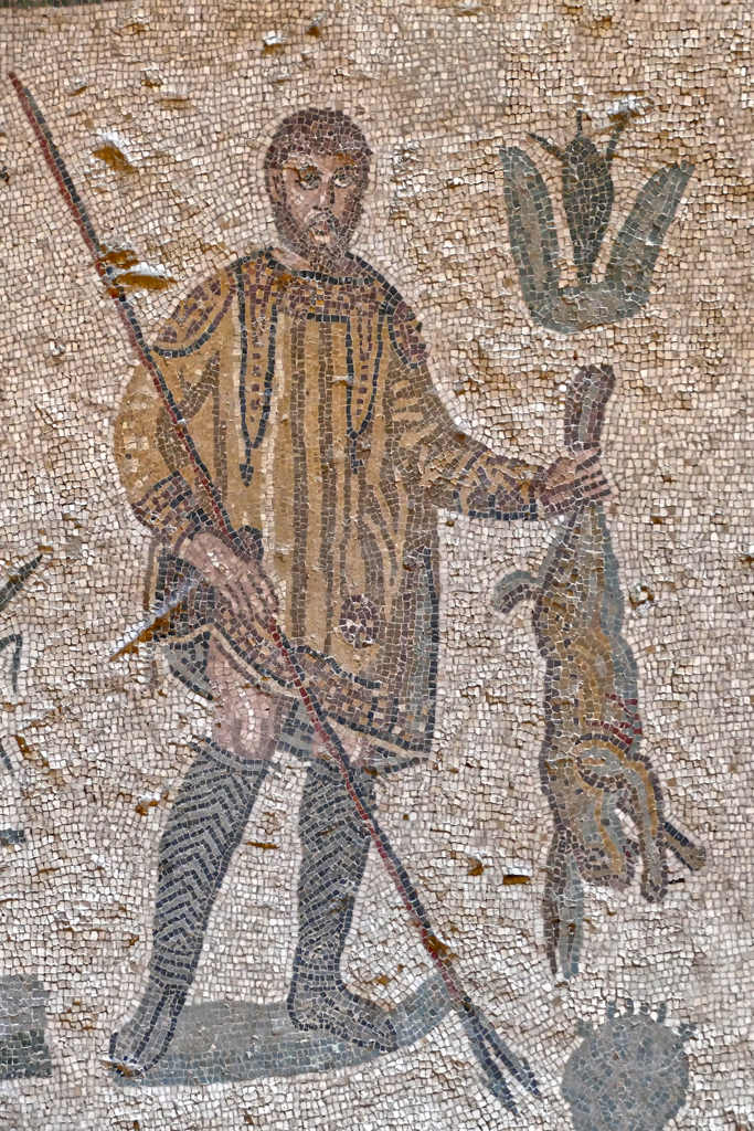 Image from the small hunting scene at the Villa Romana del Casale di Piazza Armerina