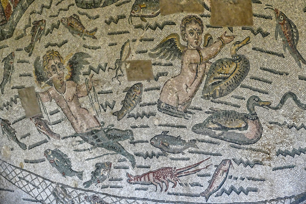 Fishing erotes at the Villa Romana del Casale