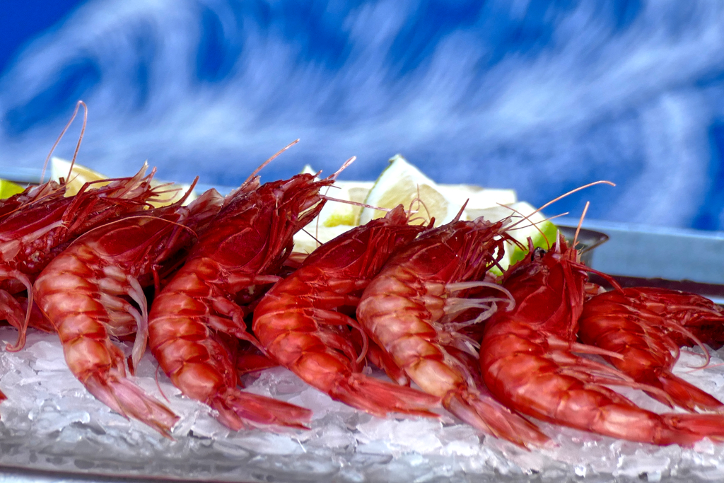 Prawns at a market in Syracuse