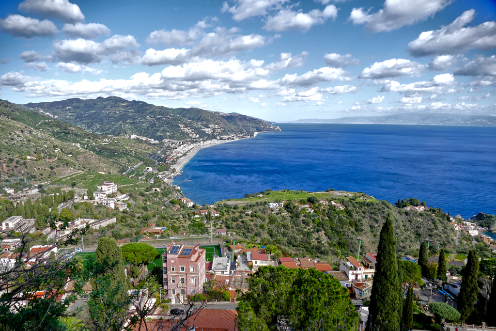 Mediterranean Sea off the coast of Taormina.