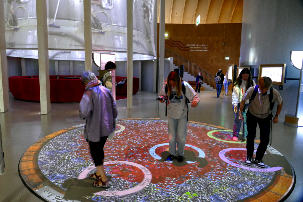 Visitors at the Cité du Vin.