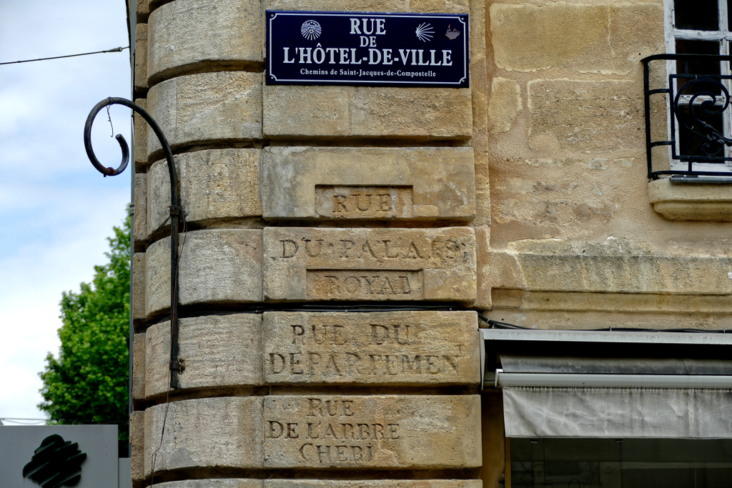 Streetnames in Bordeaux