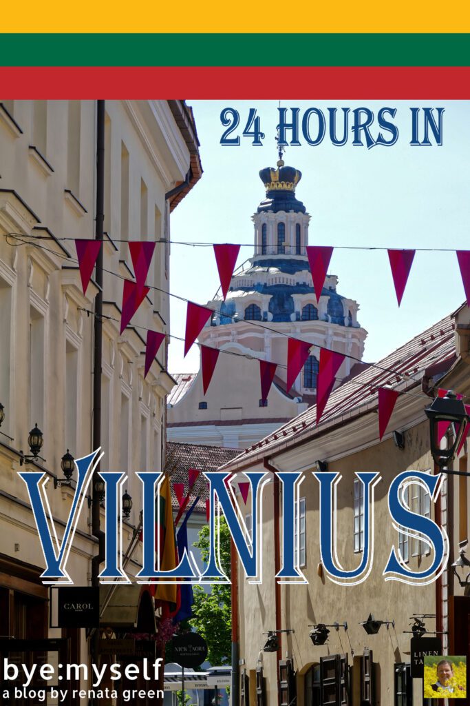 Itinerary for up to 24 hours in Vilnius, where you get to know the so-called Baroque Pearl of the Baltic, one of Europe's most precious gems. #vilnius #lithuania #baltics #europe #daytrip #citybreak #citytrip #layover #stopover #24hours #byemyself