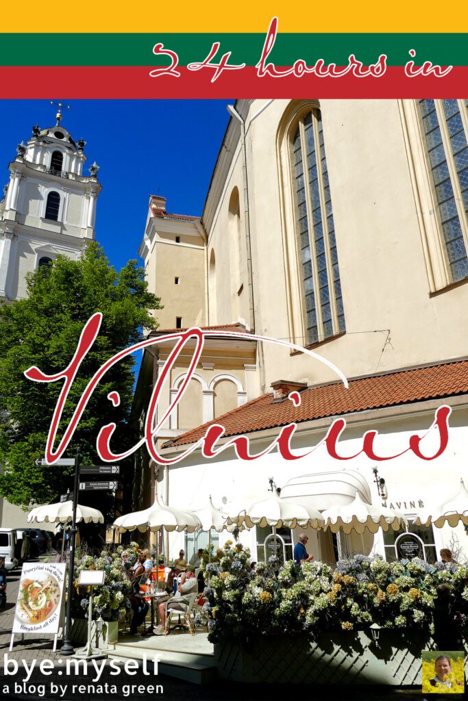 Itinerary for up to 24 hours in Vilnius, where you get to know the so-called Baroque Pearl of the Baltic, one of Europe's most precious gems. #vilnius #lithuania #baltics #europe #daytrip #citybreak #citytrip #layover #stopover #24hours #byemyself
