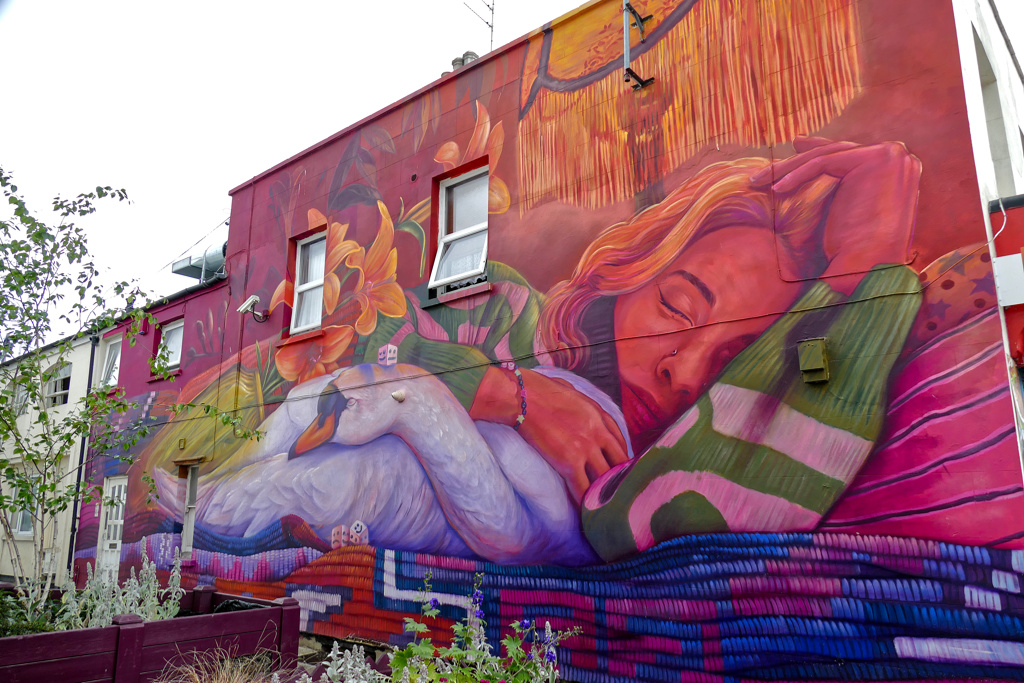 Mural by Kitsune in Cheltenham.