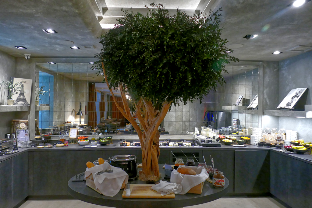 Breakfast buffet at the Radisson Collection Astorija Hotel