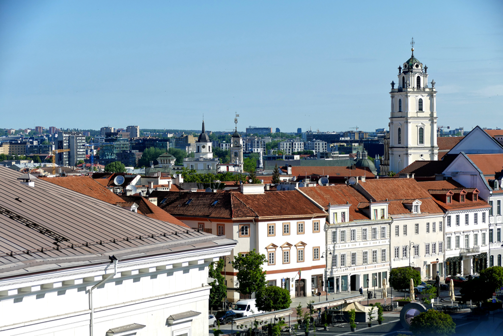 View of the old town of Vilnius.