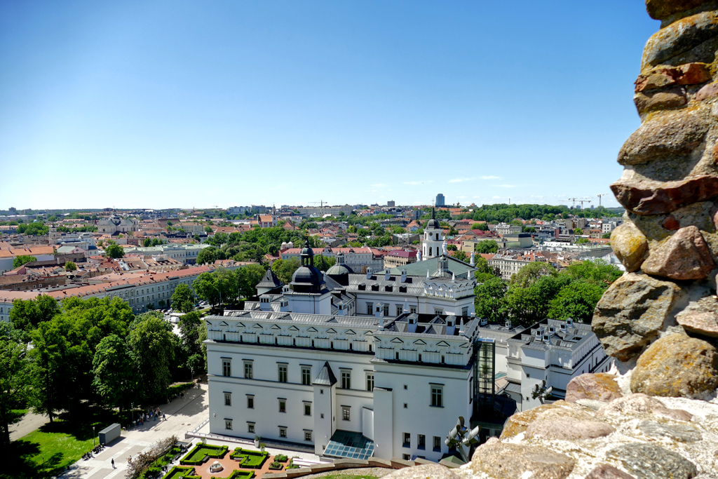 View of the Palace of the Grand Dukes of Lithuania from the Gediminas Castle Tower.