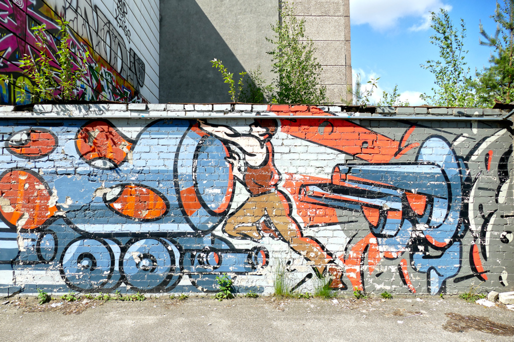Mural by MORFAI, some of the best street art in Vilnius
