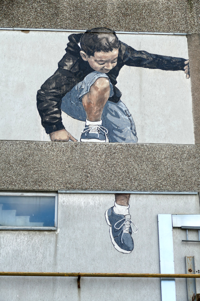Mural by Ernest Zacharevic, some of the best street art in Vilnius