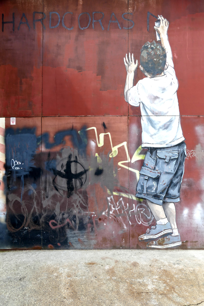 Mural by Ernest Zacharevic, some of the best street art in Vilnius