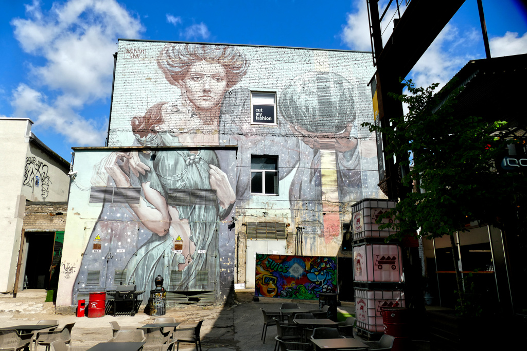 Mural by SOKAR UNO, some of the best street art in Vilnius