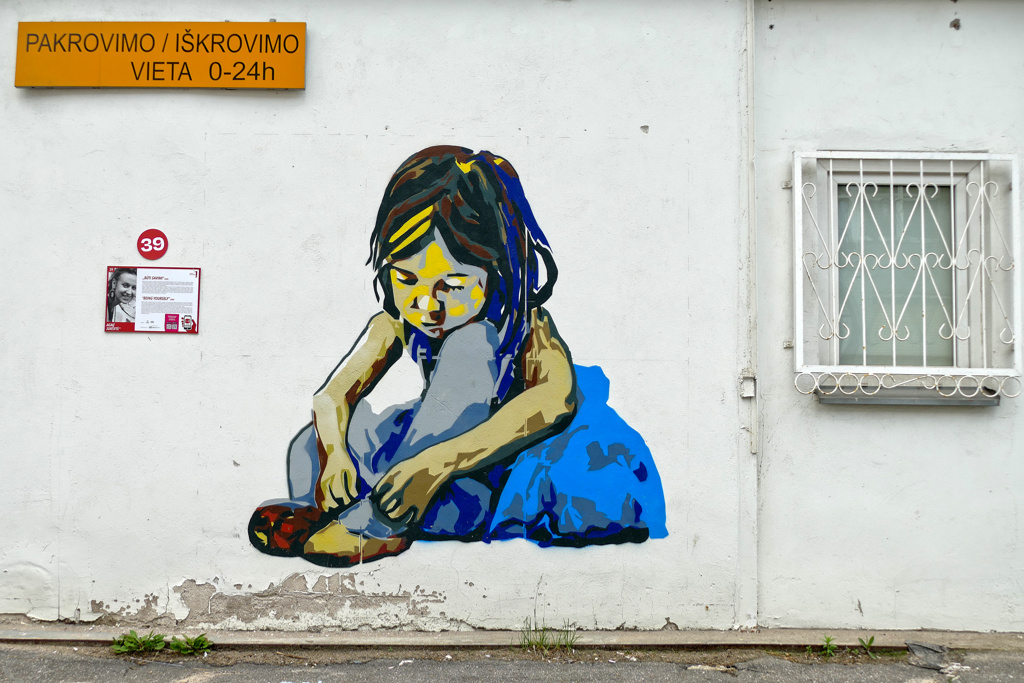 Mural by Agnė Juršytė, some of the best street art in Vilnius