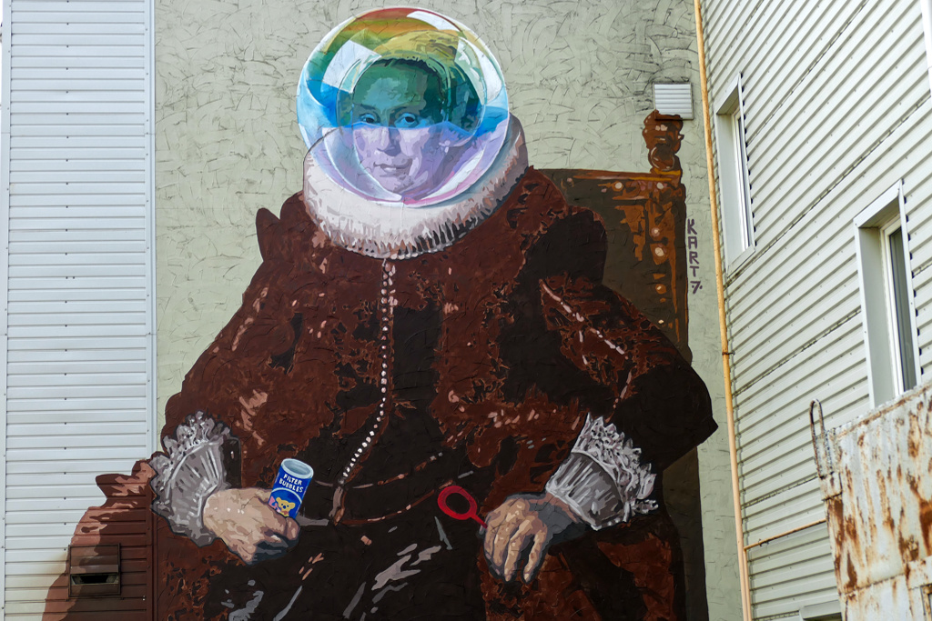 Mural by K ART 7, some of the best street art in Vilnius