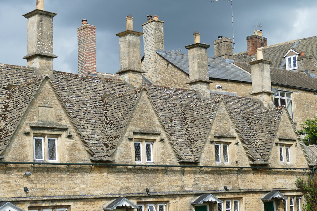 Roofs in Chipping Norton in the Cotswolds.