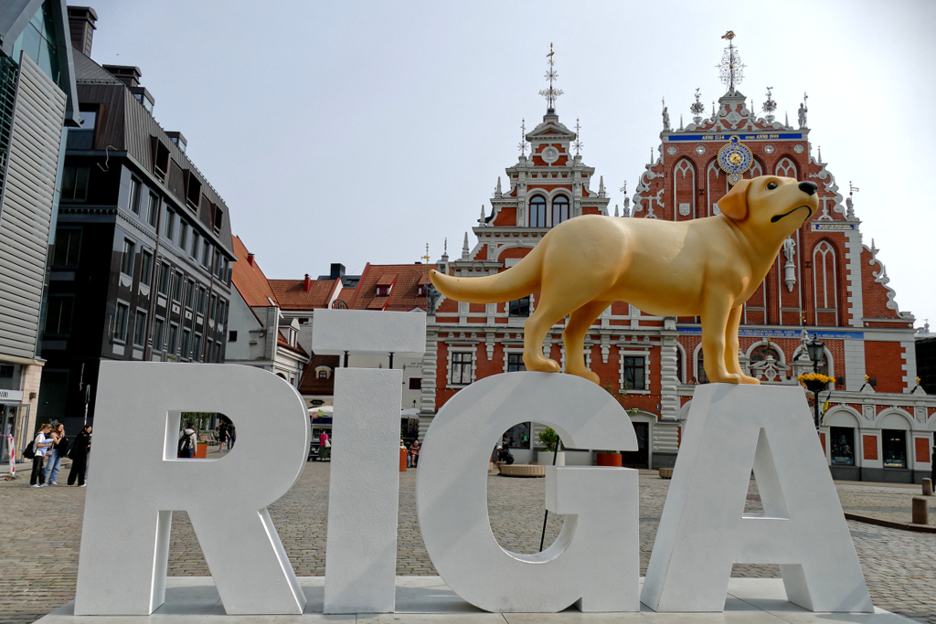 Riga Town Hall Square, one of the places to see during 24 hours in Riga.