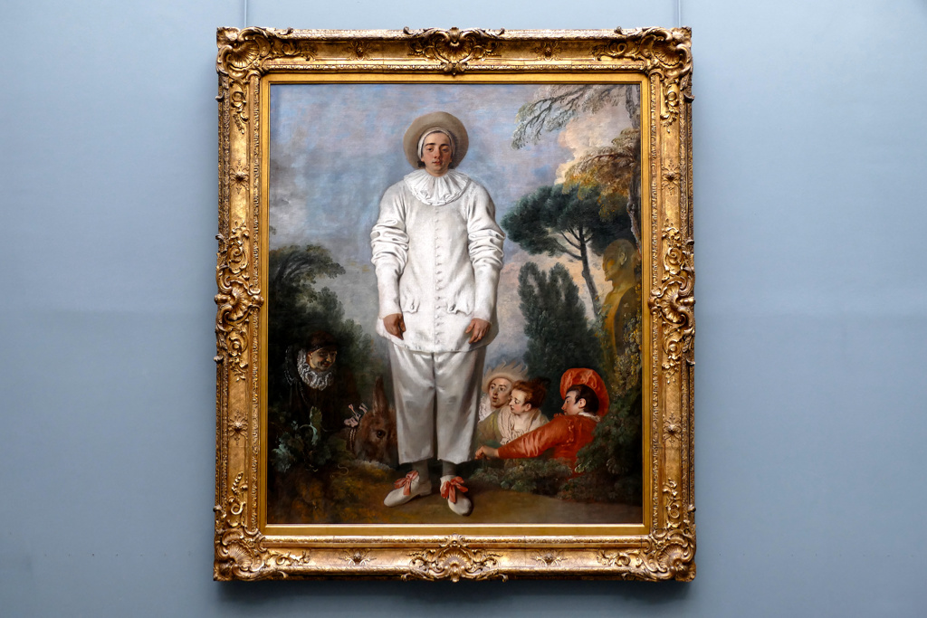 Pierrot by Rococo artist Jean-Antoine Watteau.