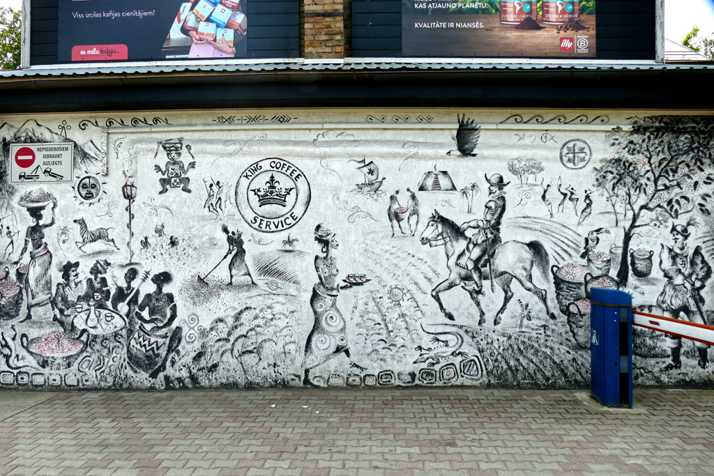 One of the best pieces of street art in Riga.