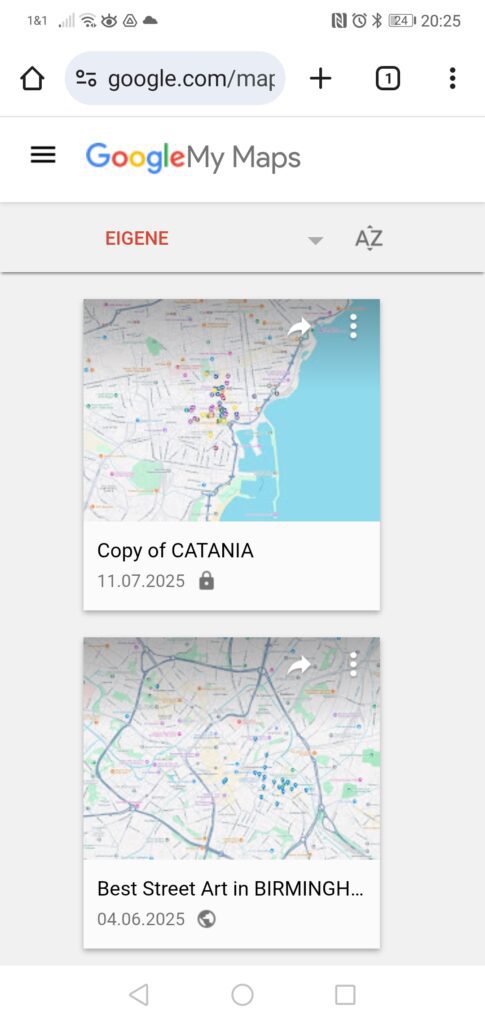 MyMaps on the web