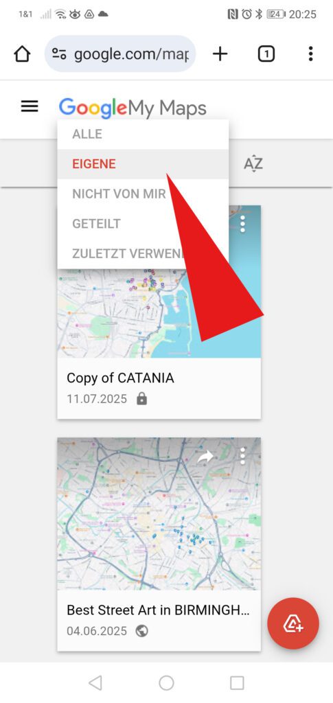 MyMaps on the web