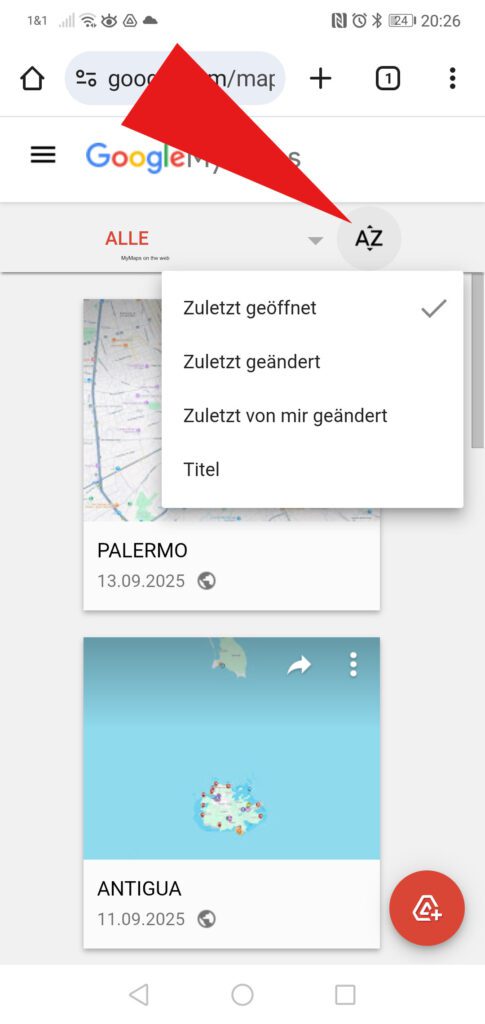 MyMaps on the web