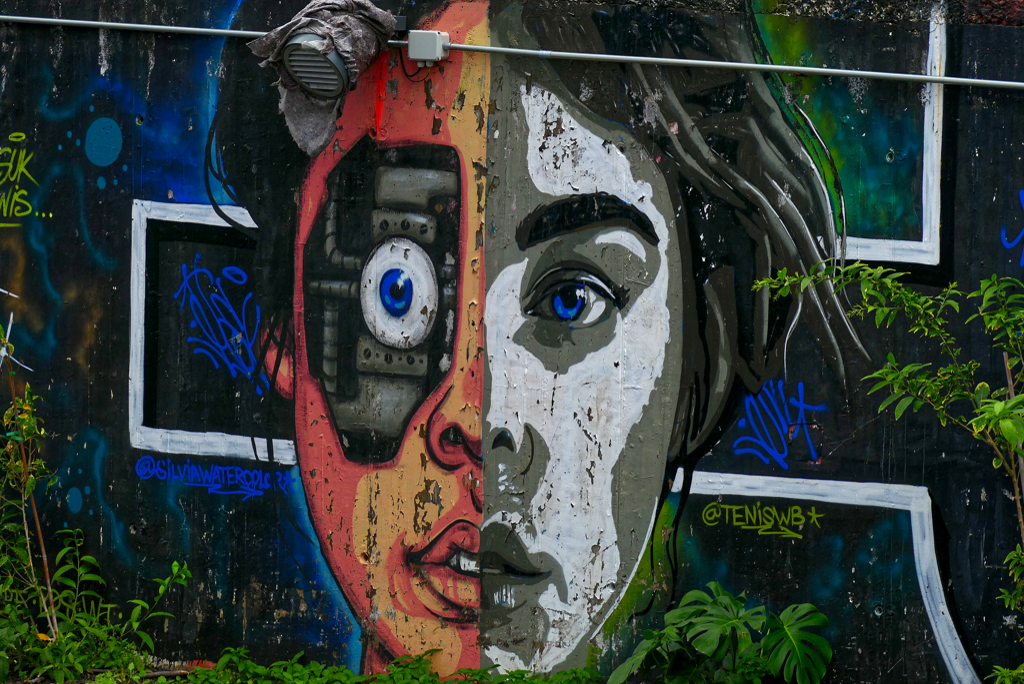 Portrait by Silvia Watercolor, a piece of Best of Street Art in Tenerife.