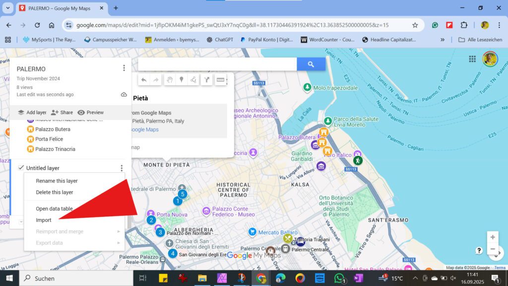 Importing data into MyMaps