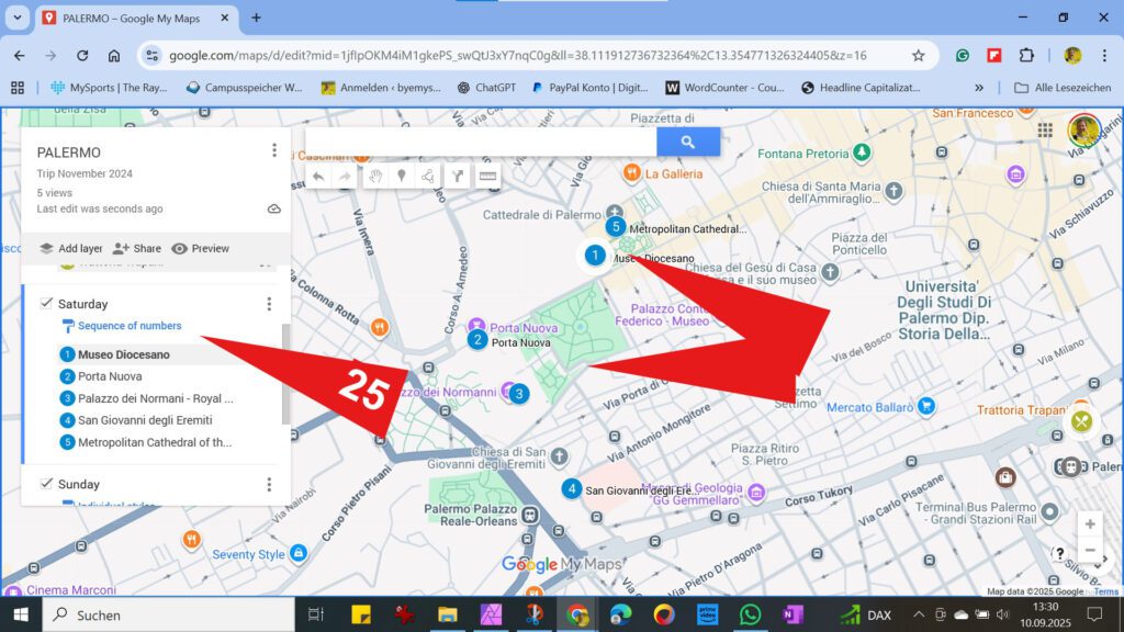 changing icons into numbers in MyMaps
