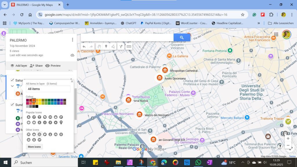 changing style and color