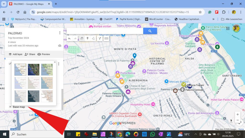 choice of maps in mymaps