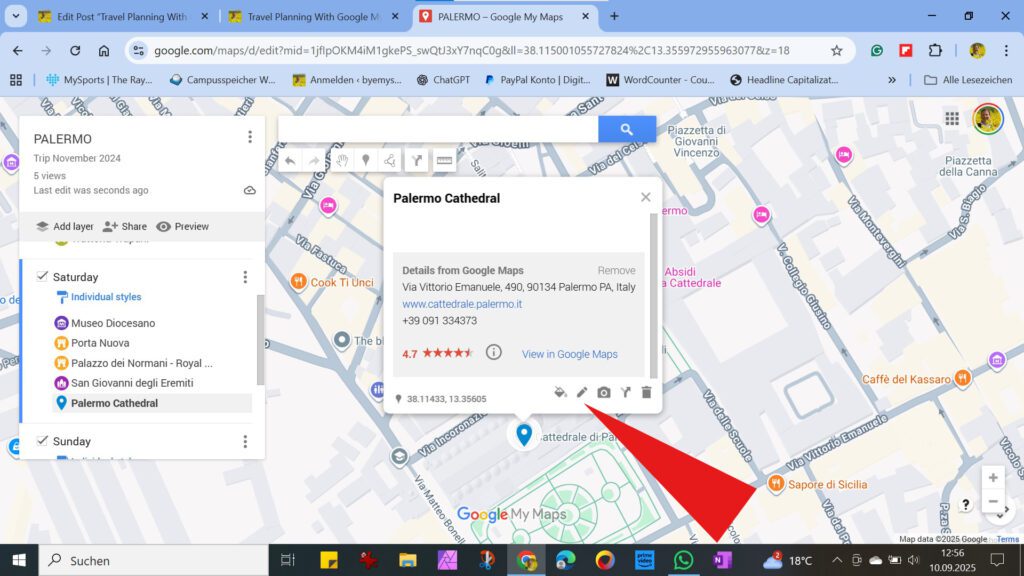 change text in MyMaps