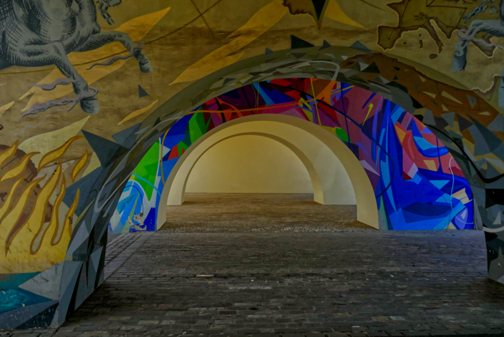 Murals at the Puente Serrador in Santa Cruz de Tenerife