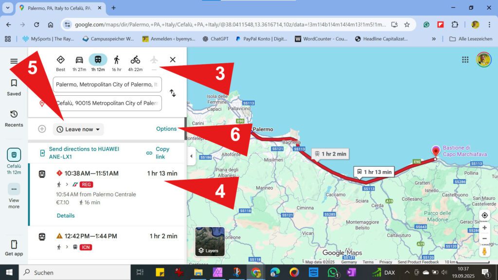 Map of Sicily for travel planning
