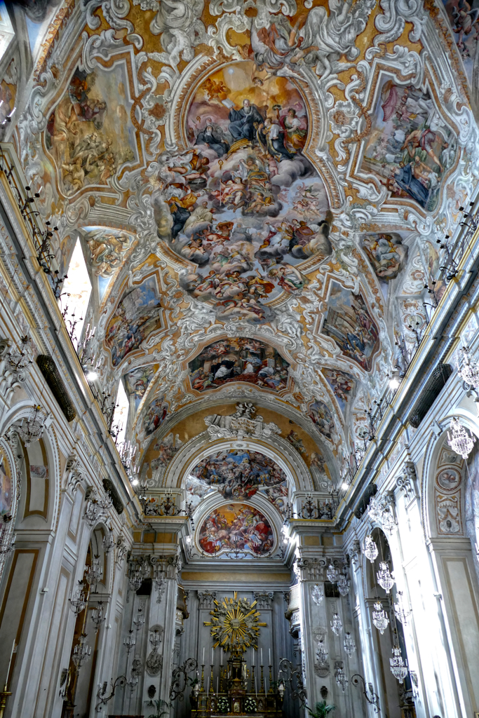 Frescos at Saint Benedict in Catania.