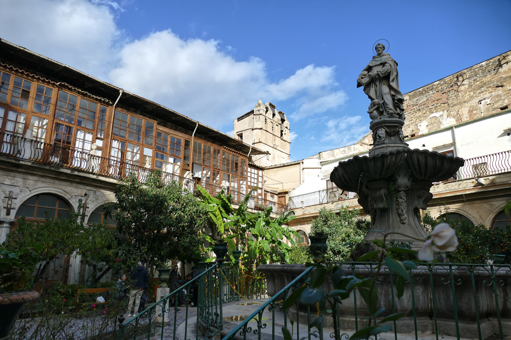 The cloister at Santa Caterina in Palermo.