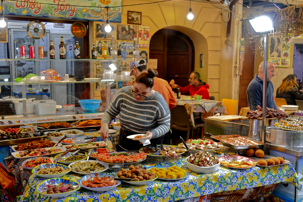 Ballaro market in Palermo.