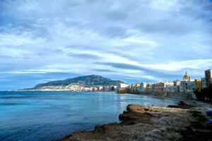 View of Trapani, the city that's famous for Salt and Sunset.