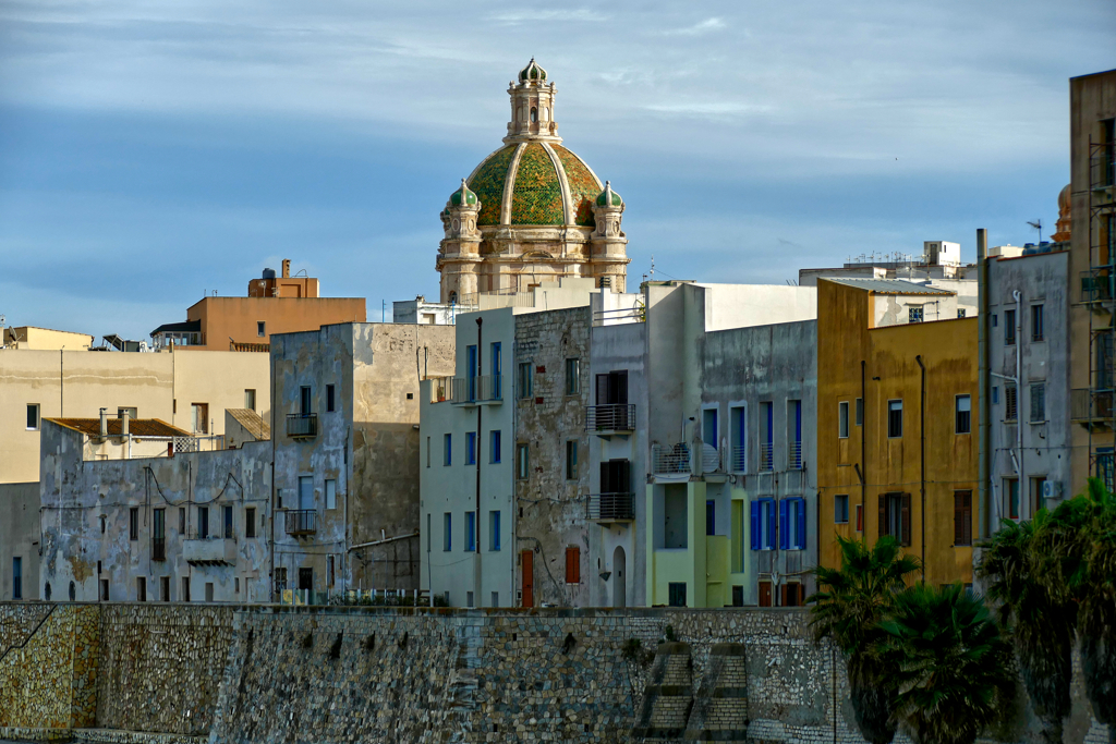 View of Trapani's historic old town.