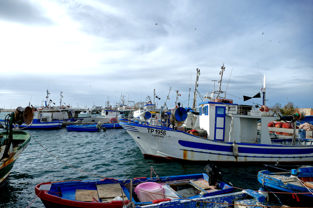 Fishing harbor in Trapani.