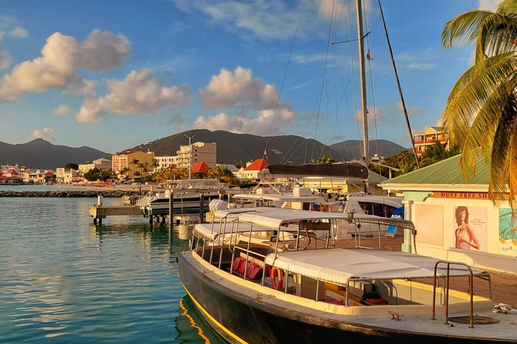 Philipsburg at dusk.