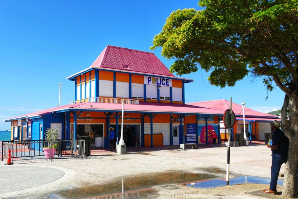 Police Station in Philipsburg in Sint Maarten.