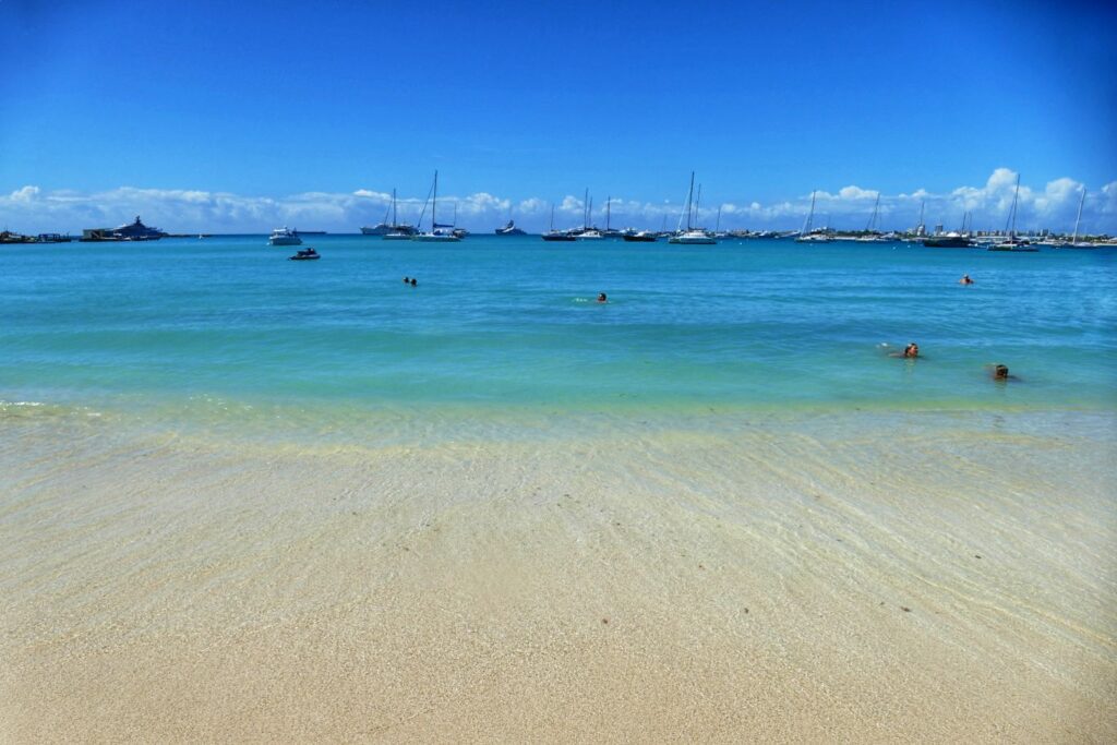 Kim Sha Beach in Simpson Bay.