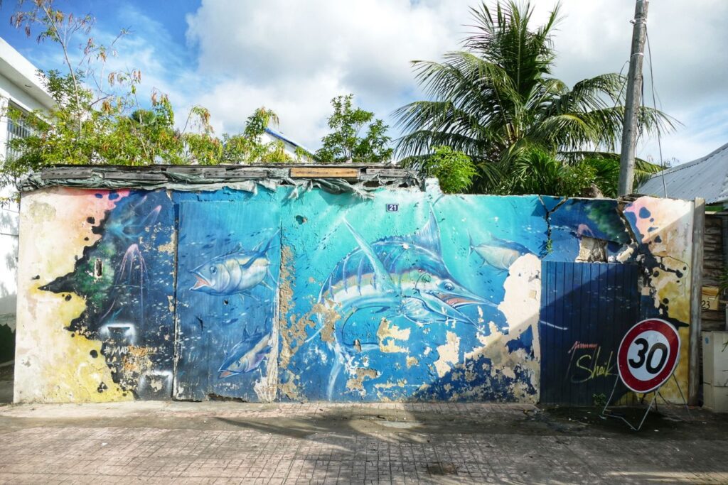 Mural by Jimmy Sheik in Marigot.