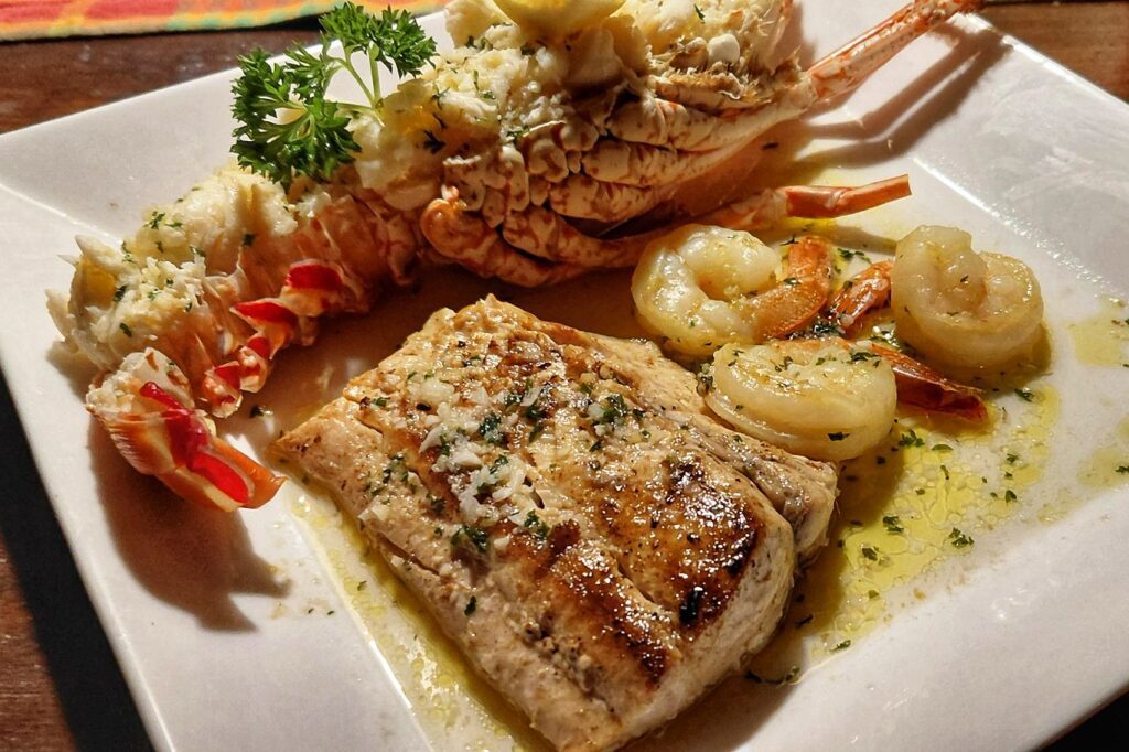 Seafood in the Caribbean.