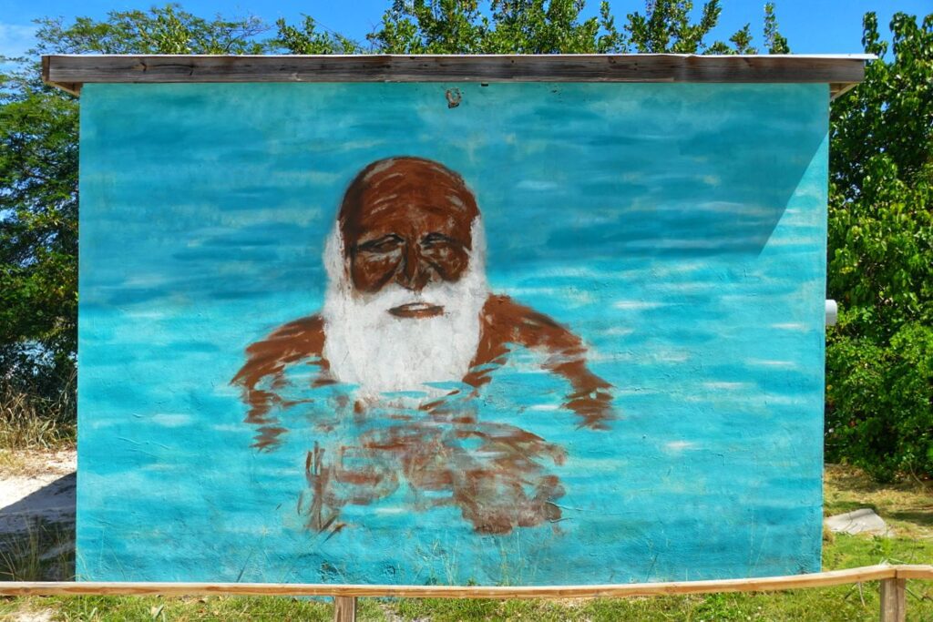 Fun mural at Anguilla's Coral Club.