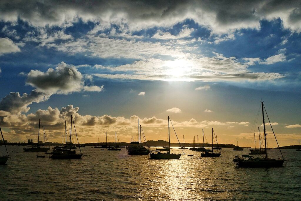Sunset in Saint Martin.