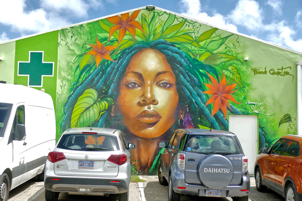 Mural by Jimmy Sheik in French Quarter.