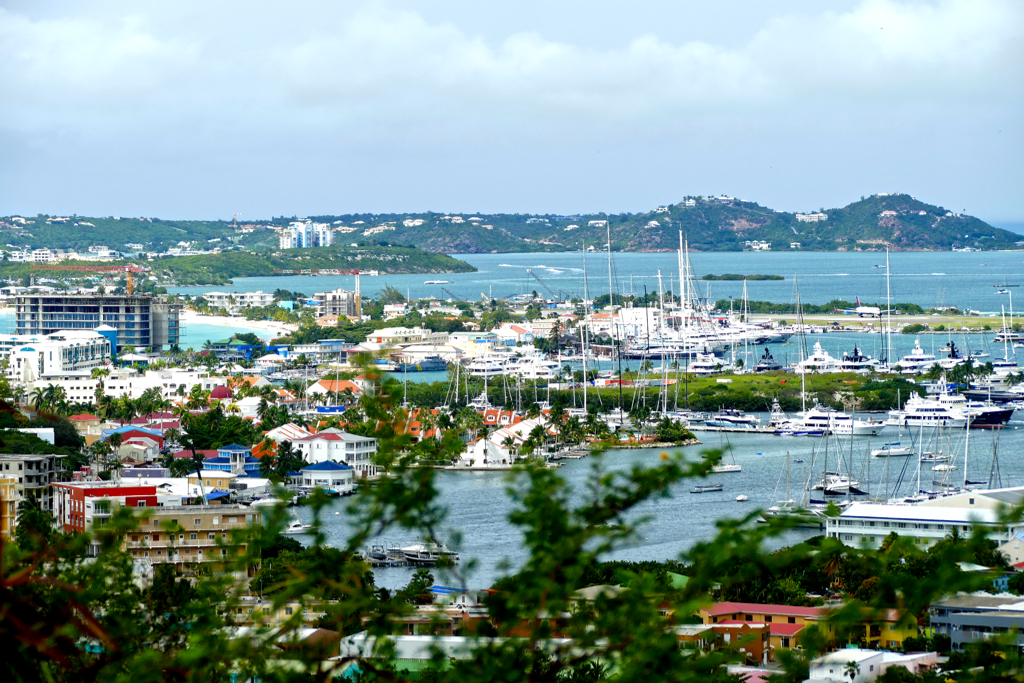 View of the Simpson Bay area from the William Bell Lookout.