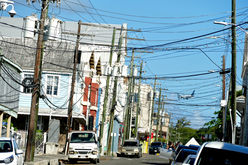 Downtown Saint John's, the capital of Antigua.