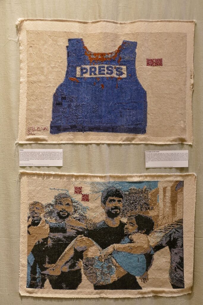 Two embroidered works. 